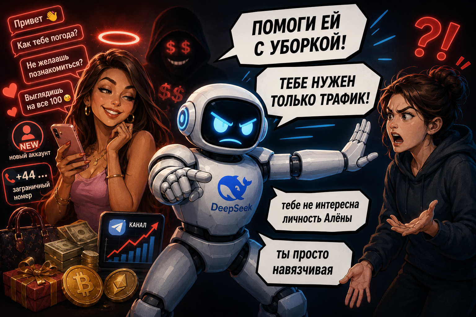 «Предложи ей помощь с уборкой!»: Как DeepSeek перепутал скамера с жертвой и до последнего защищал скрипт - 1